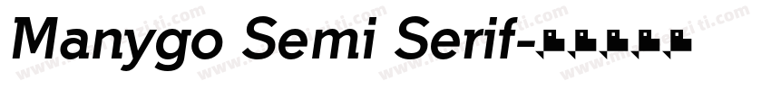 Manygo Semi Serif字体转换